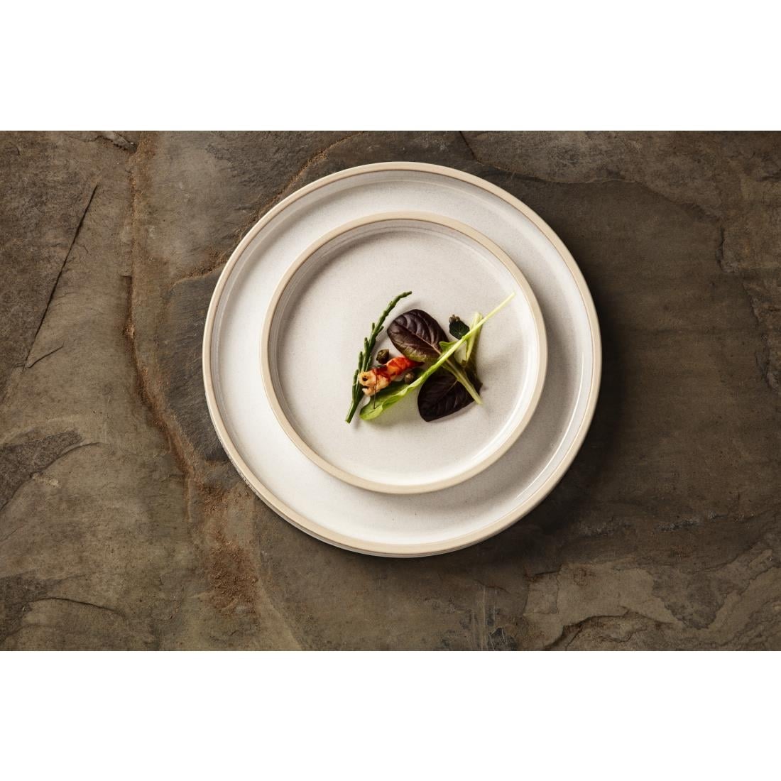 Olympia Canvas Flat Round Plate Murano White 250mm (6 Pack) (10" / 250mm (Ø). Pack Quantity: 6) • PAS-FA329