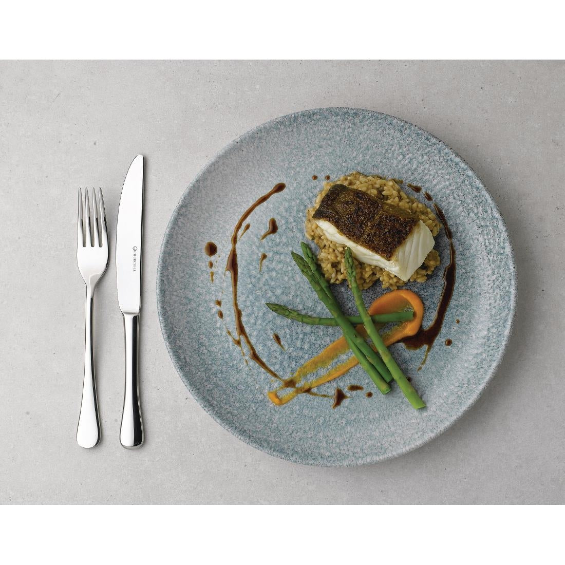 Churchill Studio Prints Raku Round Coupe Bowl Topaz Blue 248mm (12 Pack) (Pack of 12) • PAS-DE888