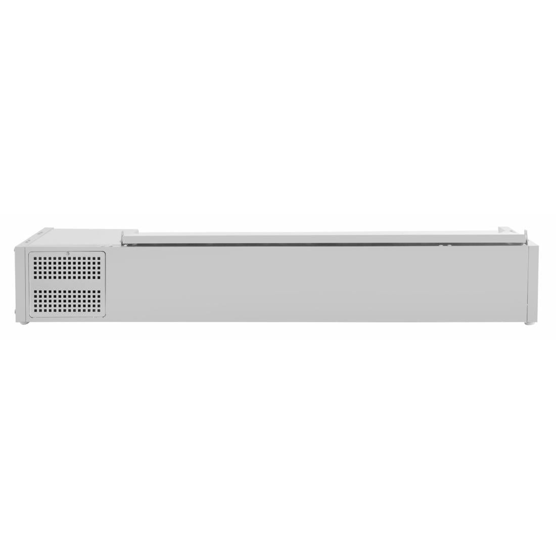 Polar G-Series Countertop Prep Fridge with Lid 7x 1/4GN • PAS-FA855-A