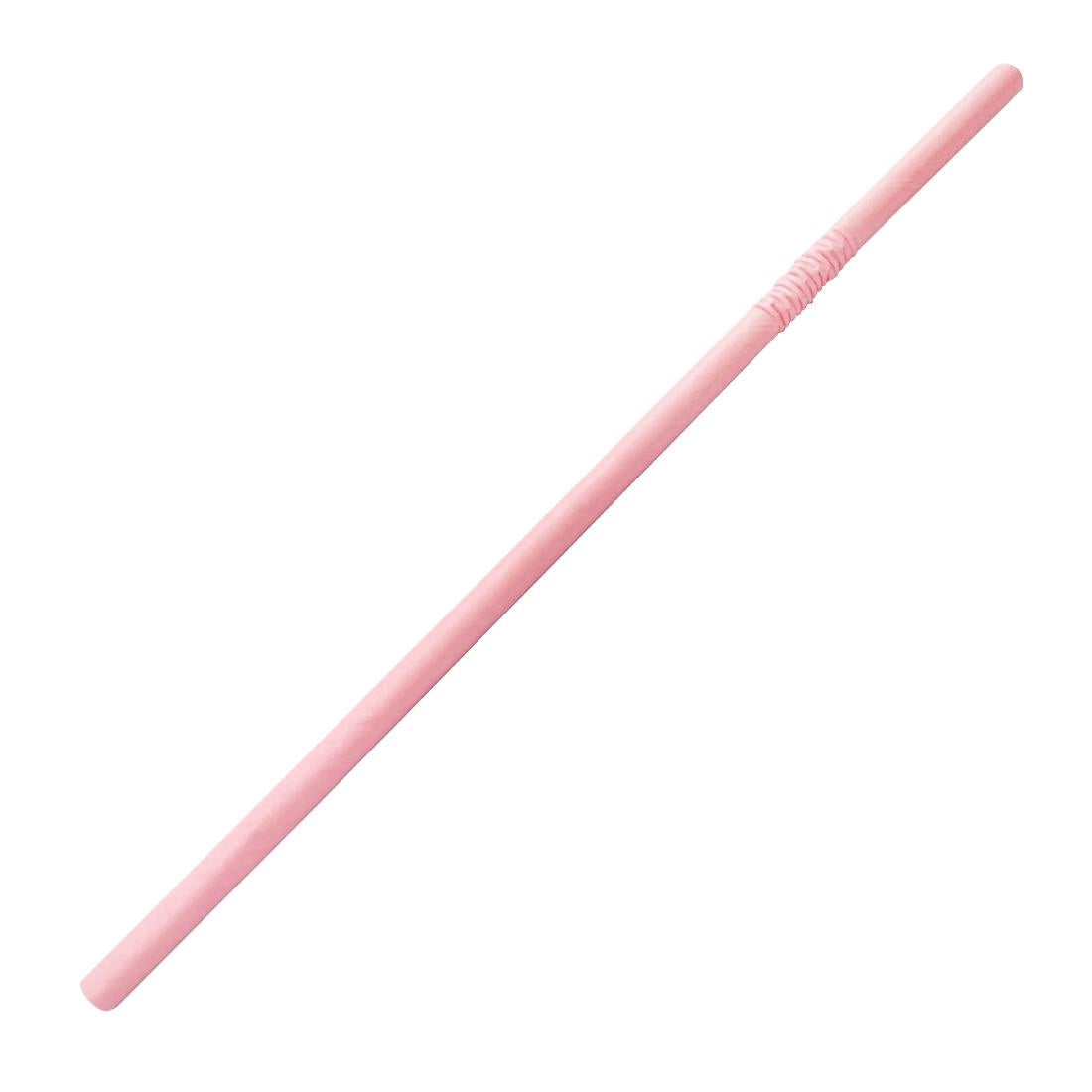 Fiesta Compostable Bendy Paper Straws Pink (250 Pack) (210(L)mm | Pack Quantity: 250) • PAS-FB144