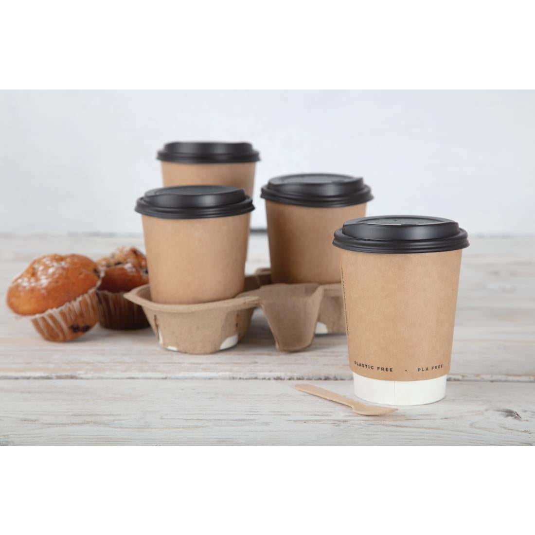 Fiesta Compostable Biodegradable Wooden Teaspoons (100 Pack) (110(L)mm | 4 1/4". Pack Quantity: 100) • PAS-DK398