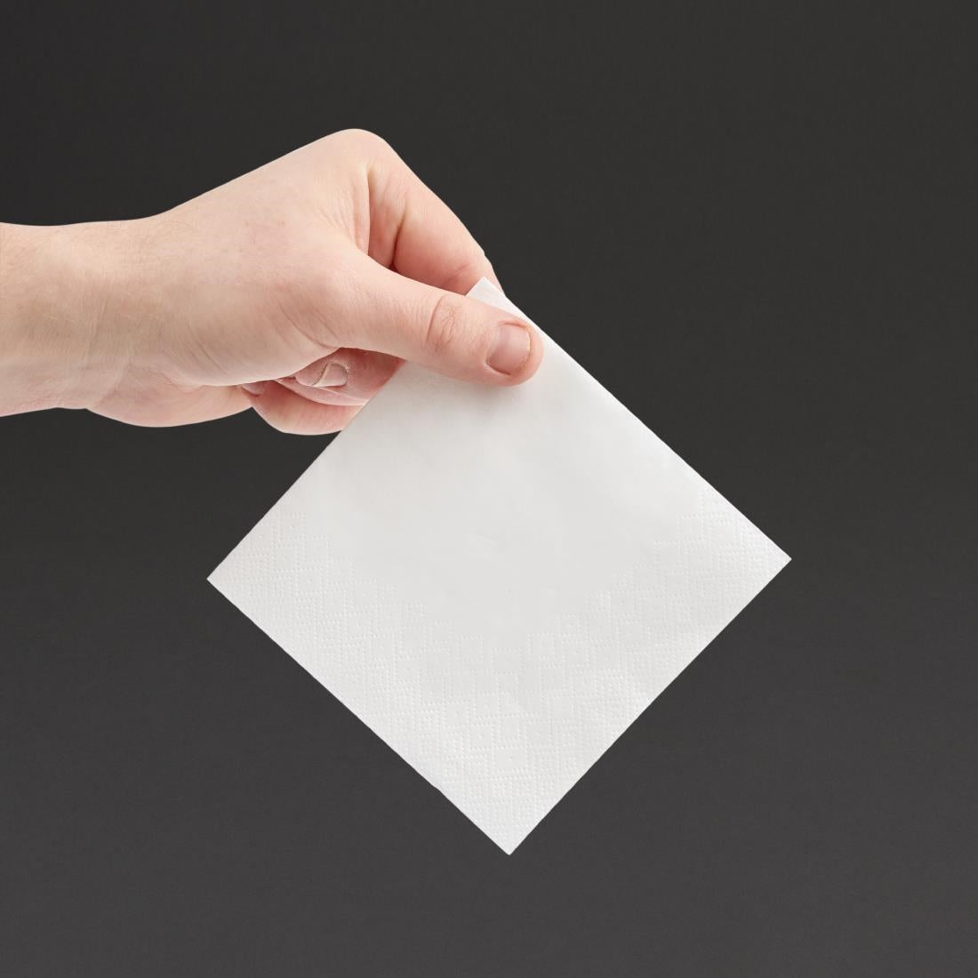 Fiesta Recyclable Cocktail Napkin White 240x240mm 2ply 1/4 Fold (4000 Pack) (2 ply | 4 fold | Pack of 4000) • PAS-FE216