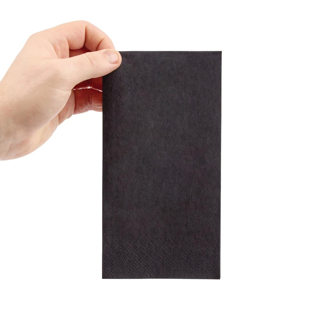 Fiesta Recyclable Dinner Napkin Black 400x400mm 2ply 1/8 Fold (2000 Pack) (2 ply | 8 fold | Pack of 2000) • PAS-FE249