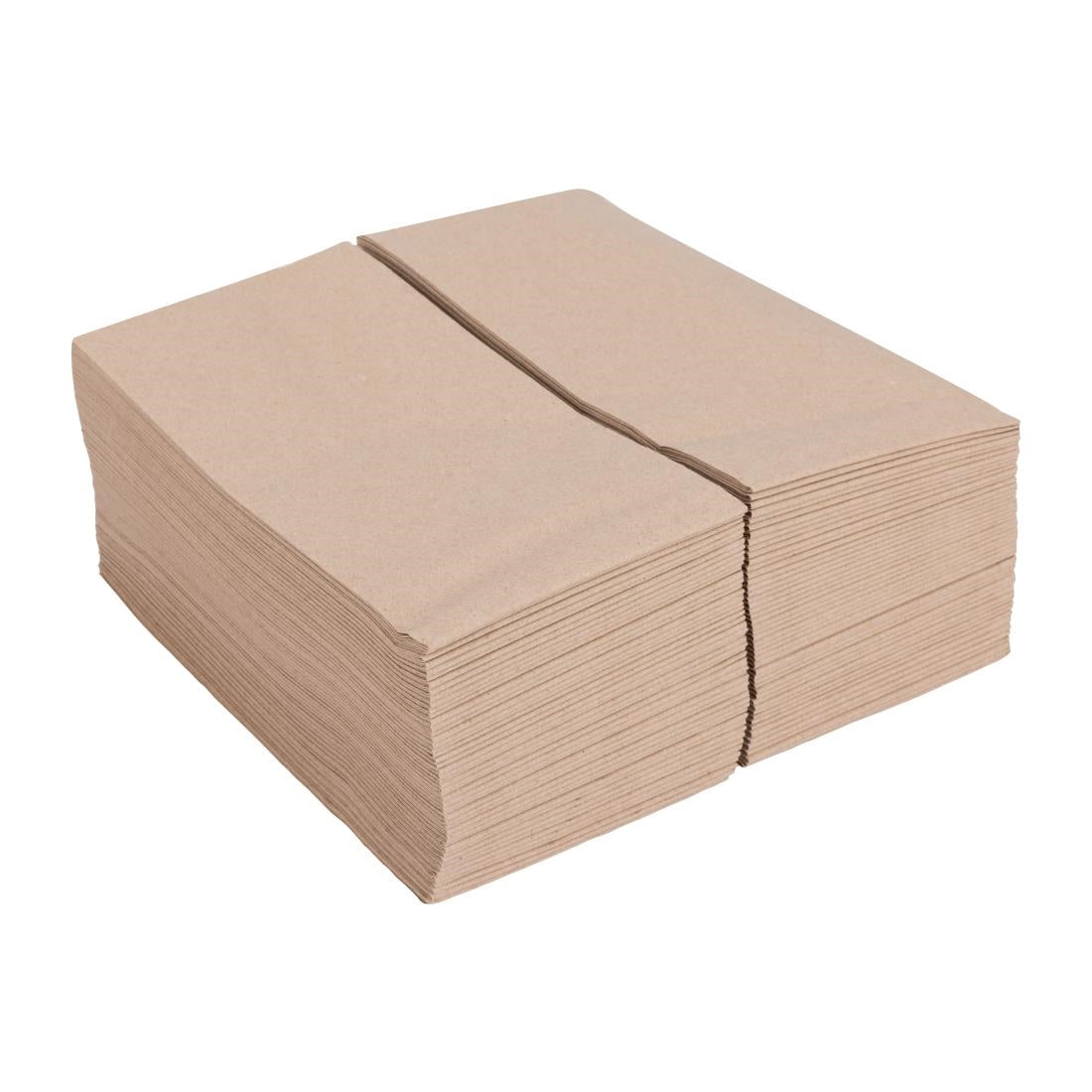 Fiesta Recyclable Recycled Dinner Napkin Kraft 400x400mm 2ply 1/8 Fold (2000 Pack) (2 ply | 8 fold | Pack of 2000) • PAS-FE250