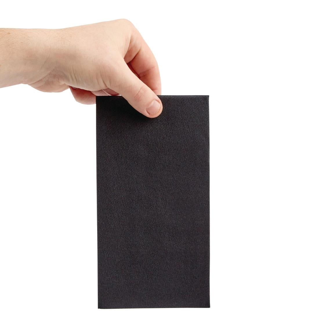 Fiesta Recyclable Premium Tablin Dinner Napkin Black 400x400mm Airlaid 1/8 Fold (500 Pack) (8 fold | Pack of 500) • PAS-FE276