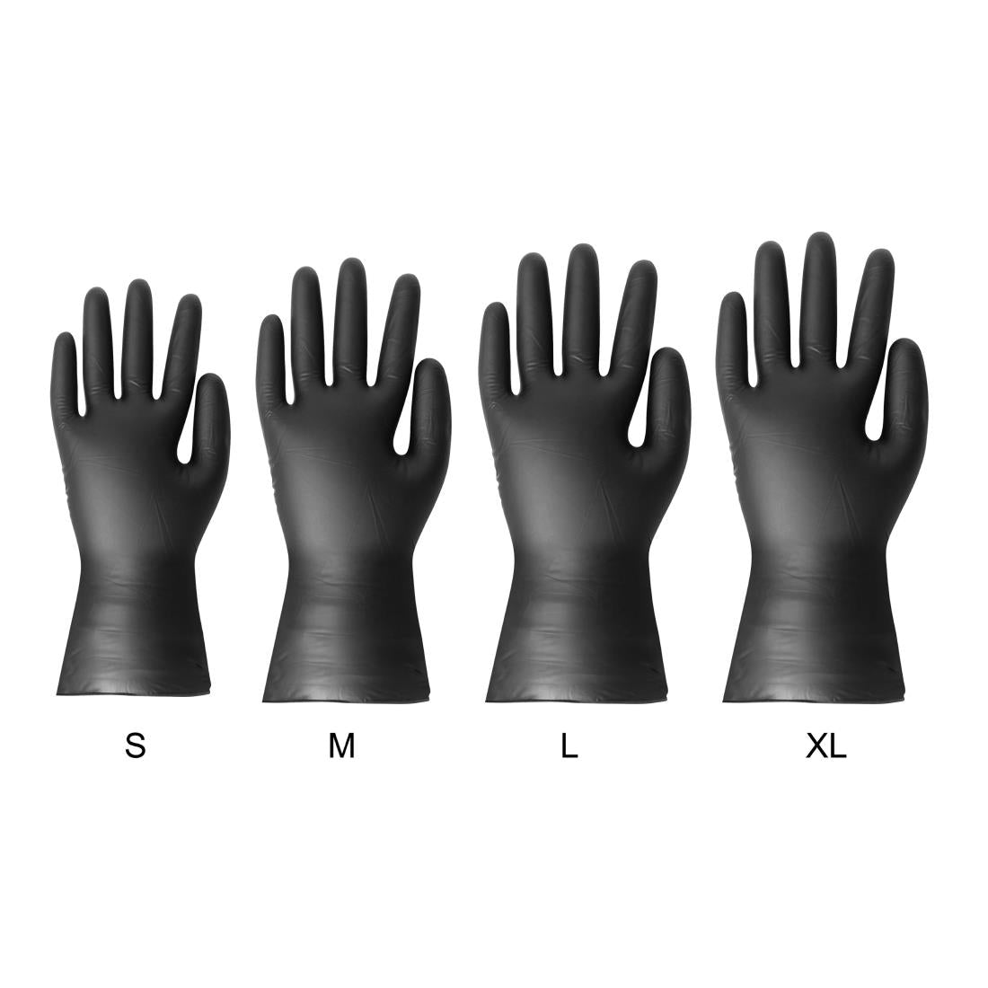 Hygiplas Vinyl Black Powder Free Glove M - pack 100 • PAS-FJ748-M