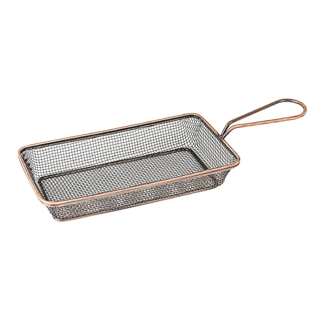 Moda Brooklyn Rectangular Food Baskets Antique Copper 190mm (6 Pack) • PAS-FK208
