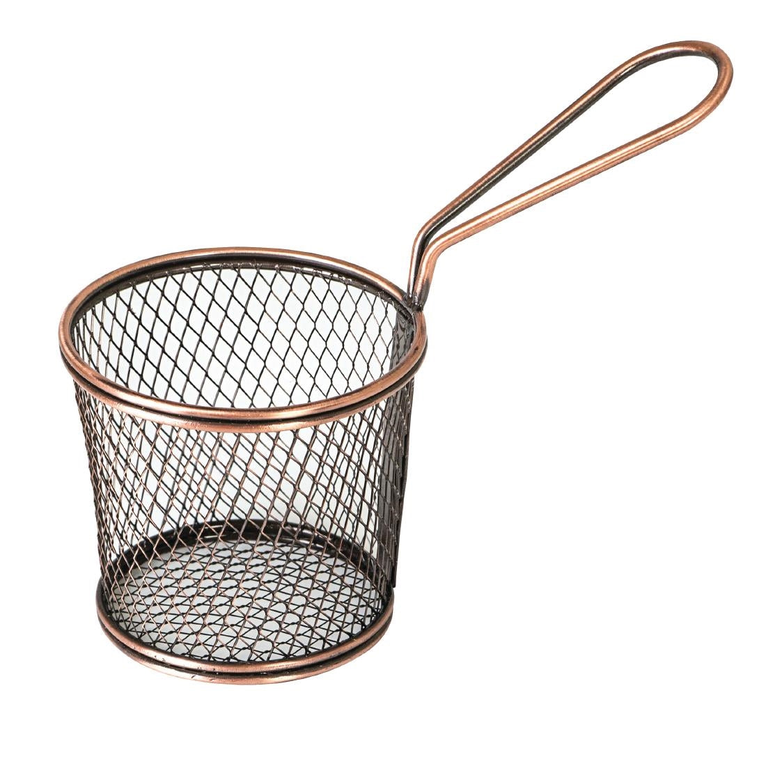 Moda Brooklyn Round Food Baskets Antique Copper 80mm (6 Pack) • PAS-FK220