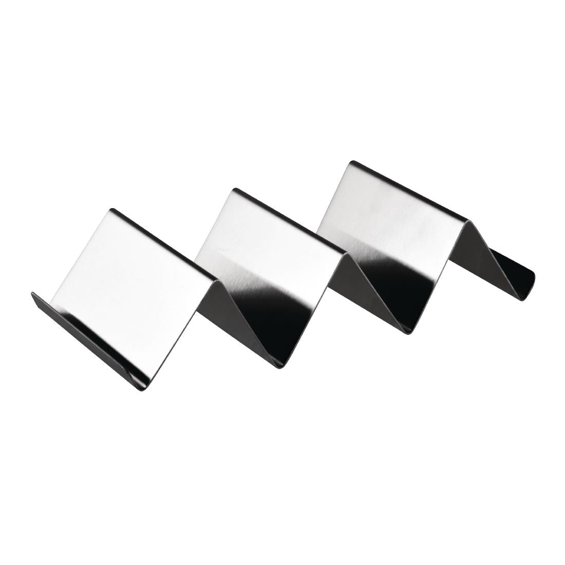 Cavalier Reversible Taco Stand for 2 or 3 Tacos in Stainless Steel • PAS-FK286