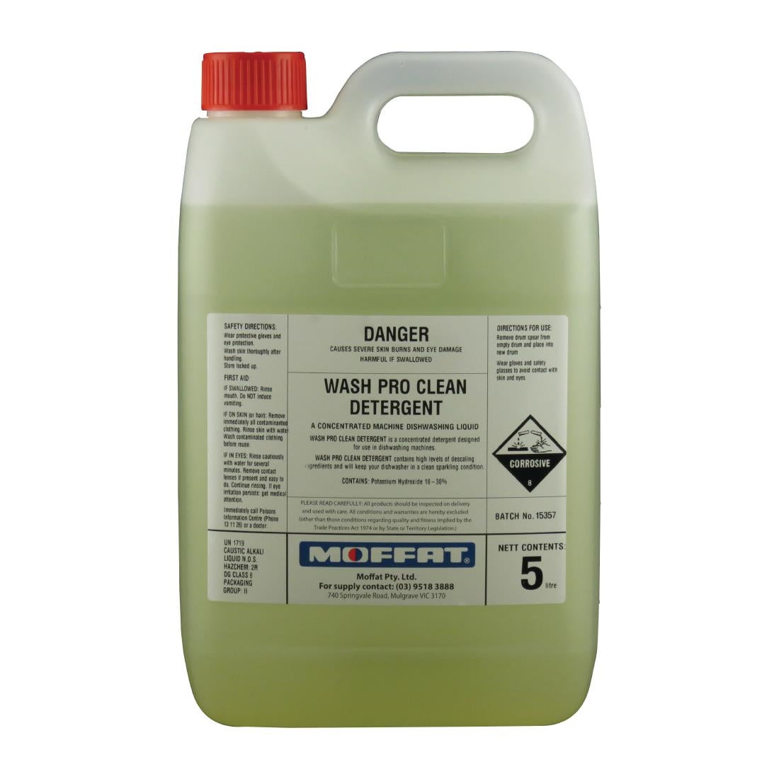 Washtech Wash Pro Clean Detergent 5Ltr • PAS-FK372