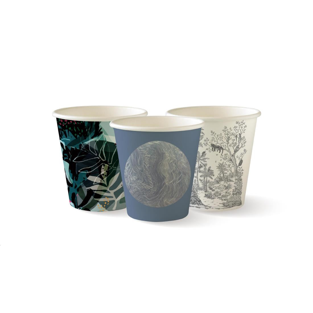 BioPak Art Series Hot BioCups Single Wall 230ml / 6oz (1000 Pack) • PAS-FK395