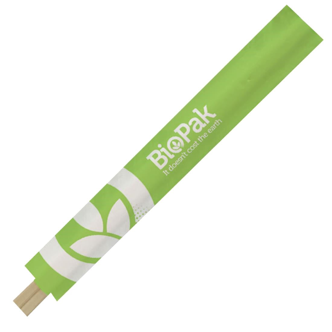 BioPak Individually Wrapped Wooden Chopsticks 210mm (100 Pack) • PAS-FK562