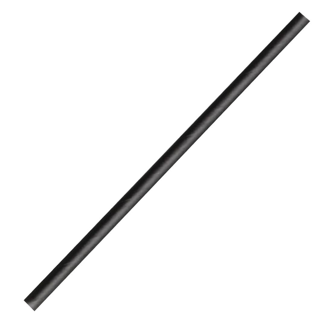 BioPak Compostable Cocktail Paper Straws Black (2500 Pack) • PAS-FK564