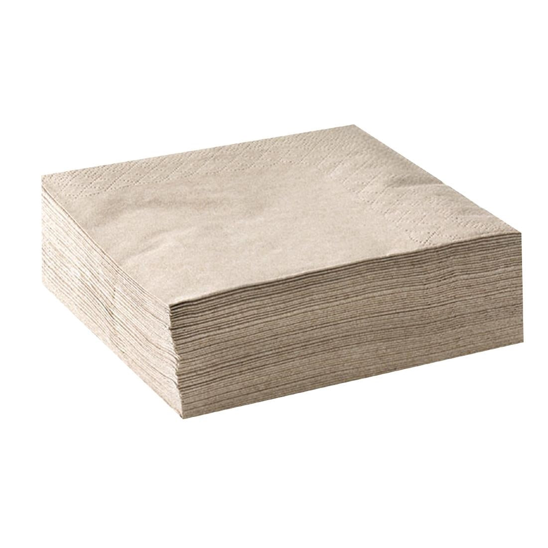 BioPak Compostable Paper Cocktail Napkins Natural (2000 Pack) • PAS-FK569