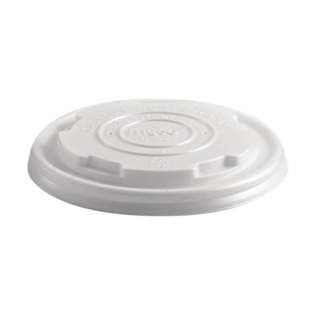 BioPak PLA Lids for BioPak BioBowl 250ml White (1000 Pack) • PAS-FK645