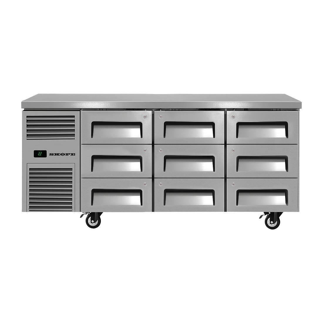 SKOPE ReFlex Nine Drawer Underbench Storage Fridge RF7.UBR.3.D9 135.5Ltr • PAS-FK652-A