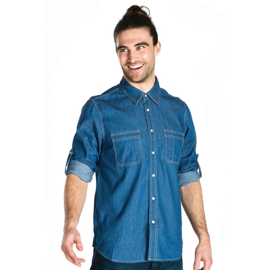 Urbanbar Dexter Men's Denim Shirt Dark Indigo L • PAS-FK700-L