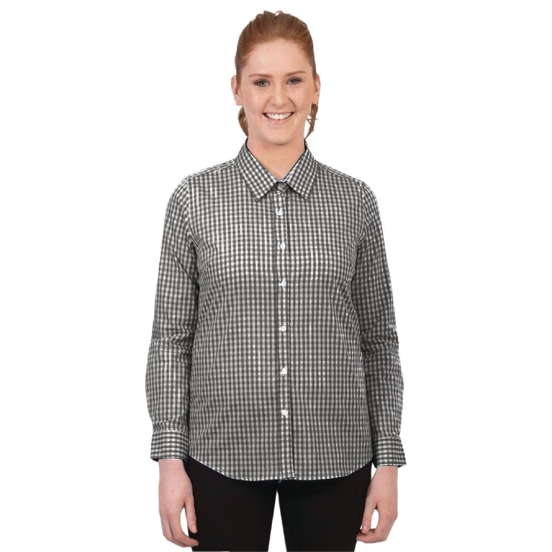 Urbanbar Teddy Women's Gingham Shirt Black XXL • PAS-FK718-XXL
