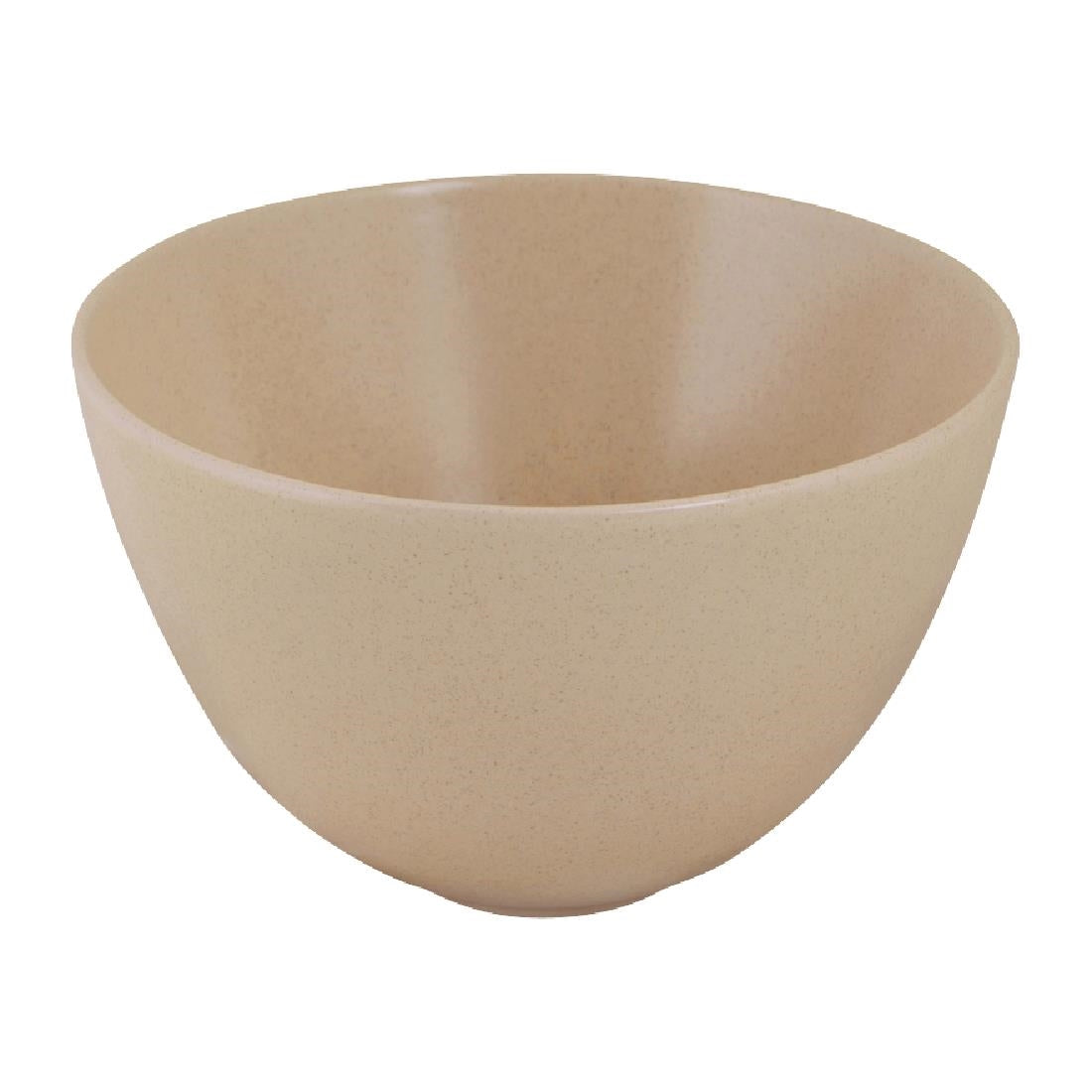 Zuma Sand Deep Rice Bowls 113mm (6 Pack) (113(Ø)mm | 400ml | Vitrified Porcelain | Pack Quantity: 6) • PAS-FK853