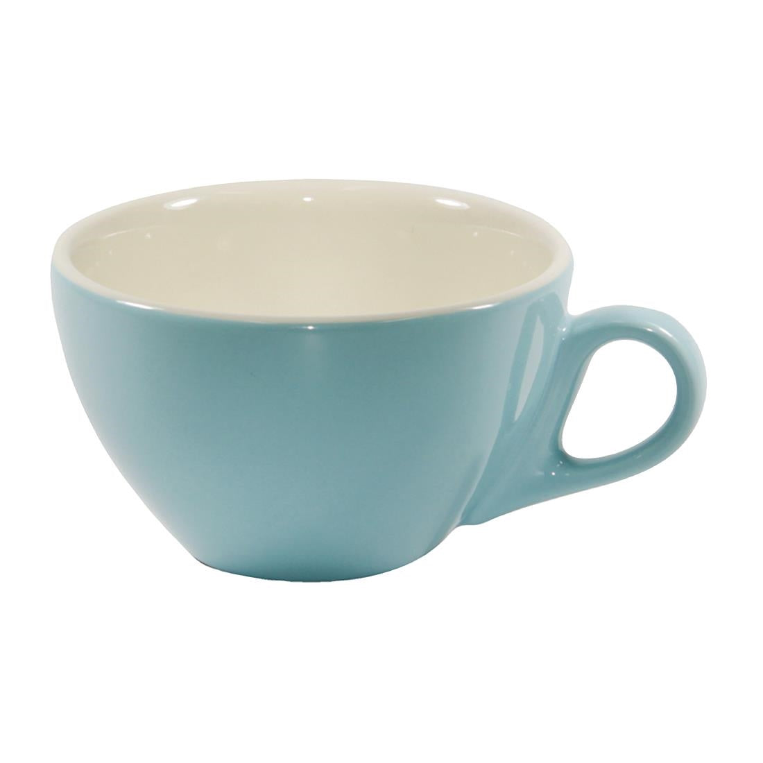 Brew Cappuccino Cups Maya Blue/White 220ml (6 Pack) • PAS-FL090