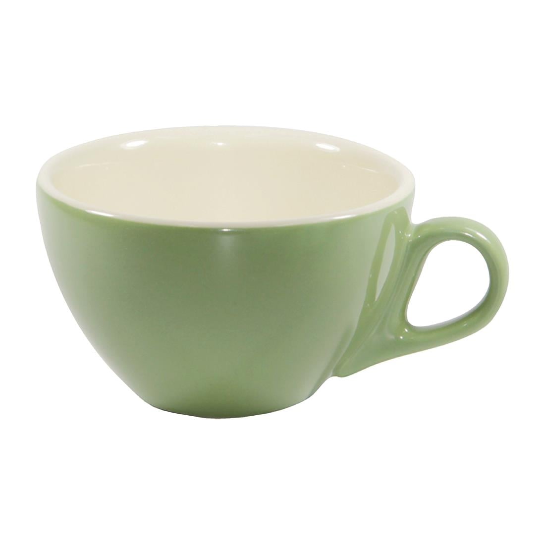 Brew Cappuccino Cups Sage/White 220ml (6 Pack) • PAS-FL093