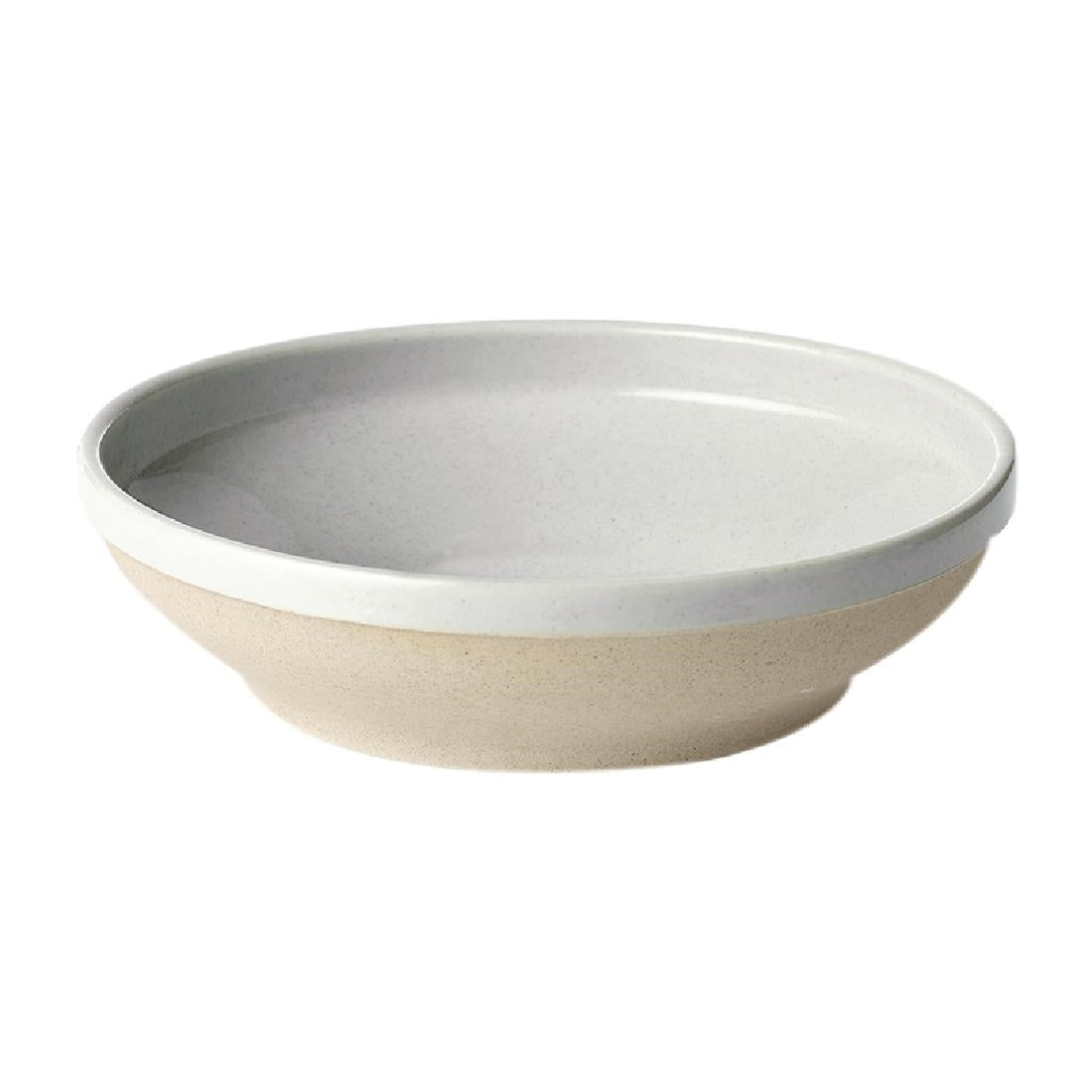 Tablekraft Soho Flared Round Bowls White Pebble 230mm (4 Pack) • PAS-FL345