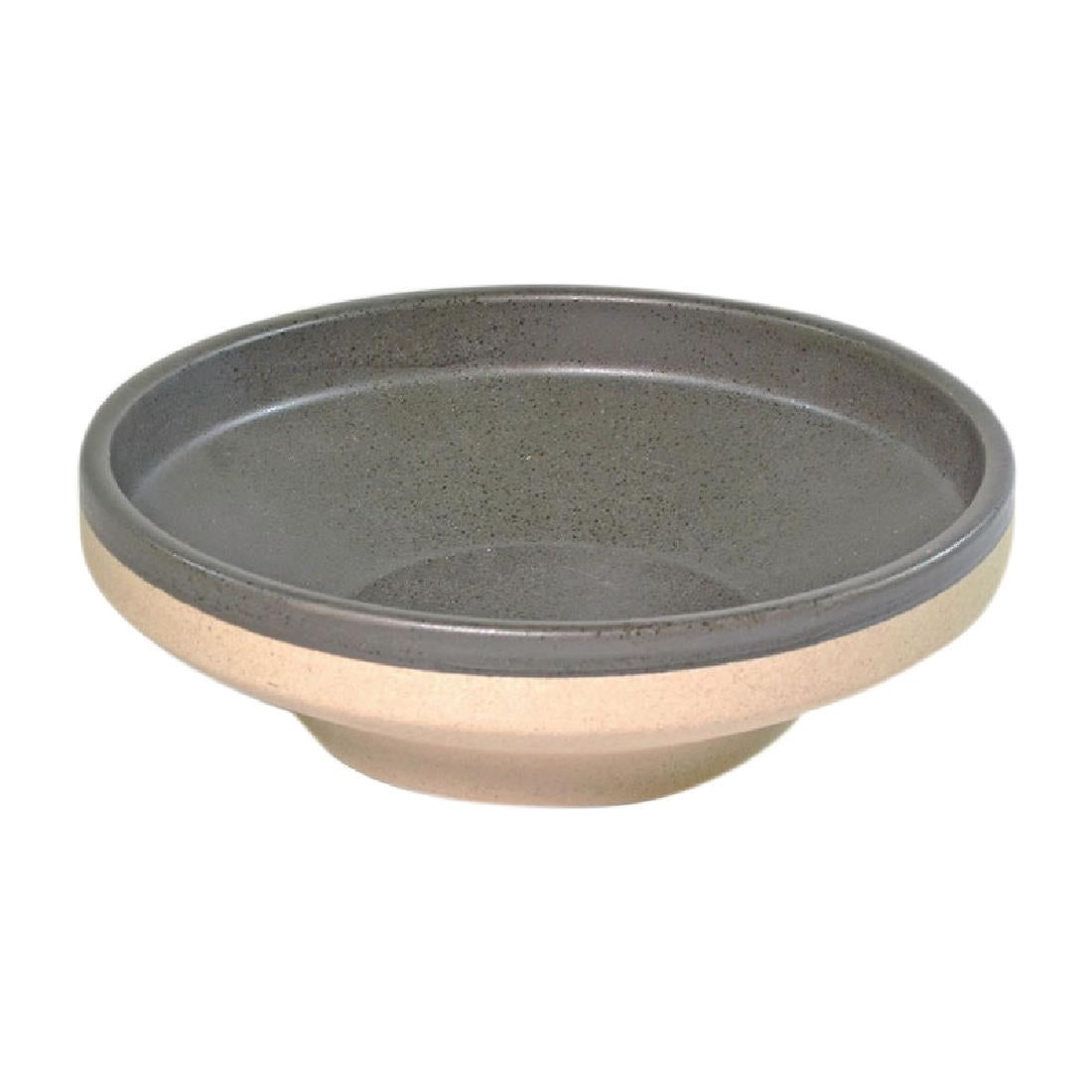 Tablekraft Soho Footed Round Bowls Speckle Black 230mm (6 Pack) • PAS-FL353