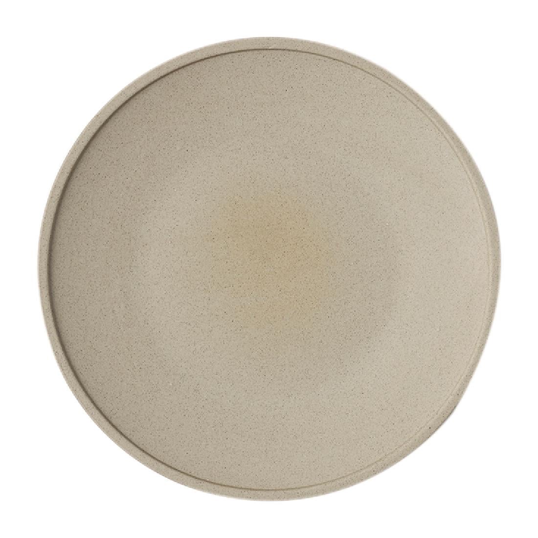Tablekraft Soho Round Plates Stone 255mm (4 Pack) • PAS-FL376