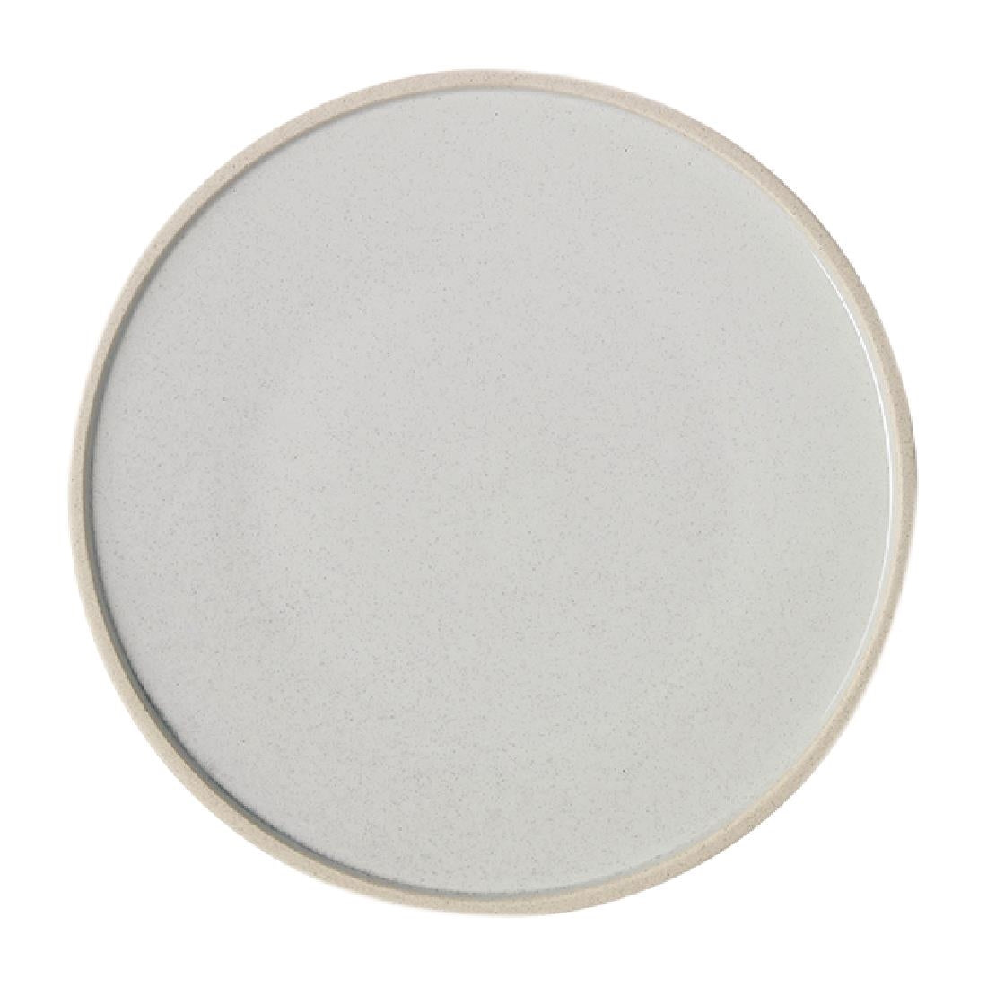 Tablekraft Soho Round Plates White Pebble 255mm (4 Pack) • PAS-FL379