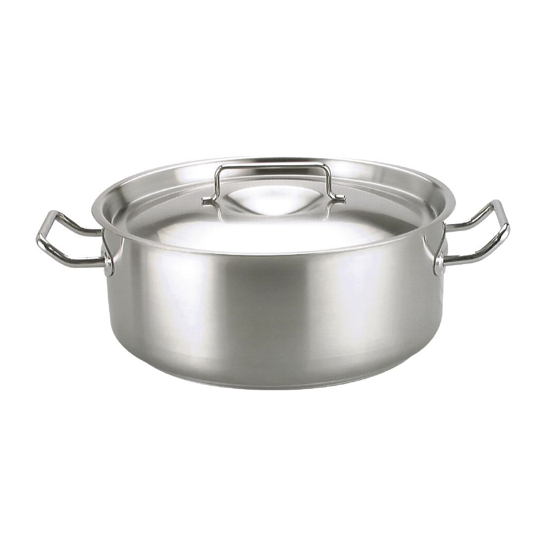 Chef Inox Elite Casserole Pan with Lid 12Ltr • PAS-FL462