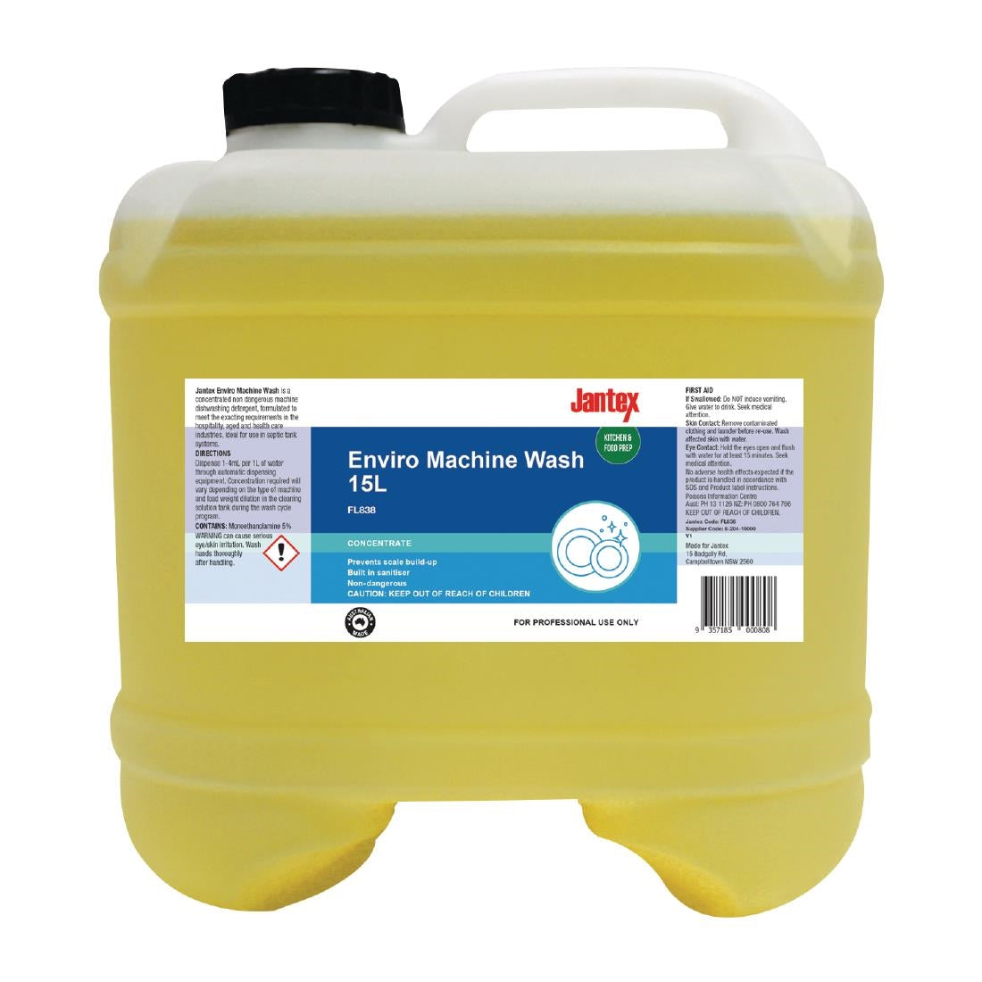 Jantex Enviro Dishwasher Detergent 15Ltr • PAS-FL838