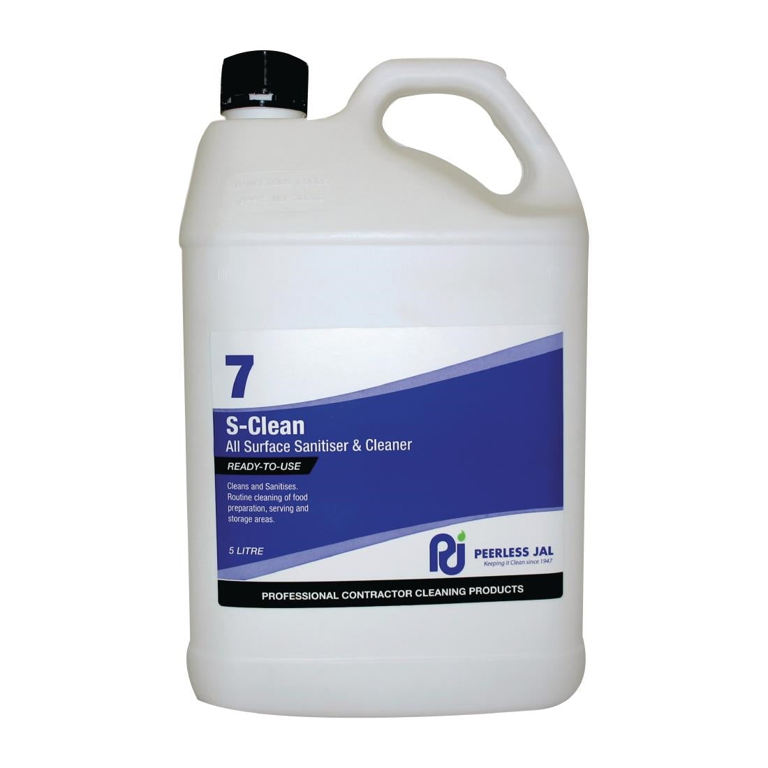 Peerless Jal 1-7 Series S-Clean Surface Sanitiser & Cleaner 5Ltr • PAS-FL917