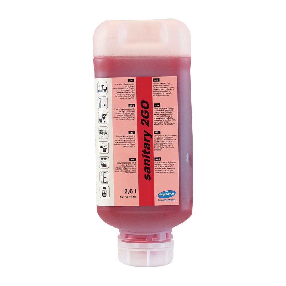 Hagleitner Sanitary 2GO Cleaner 2.6Ltr (2 Pack) • PAS-FL950