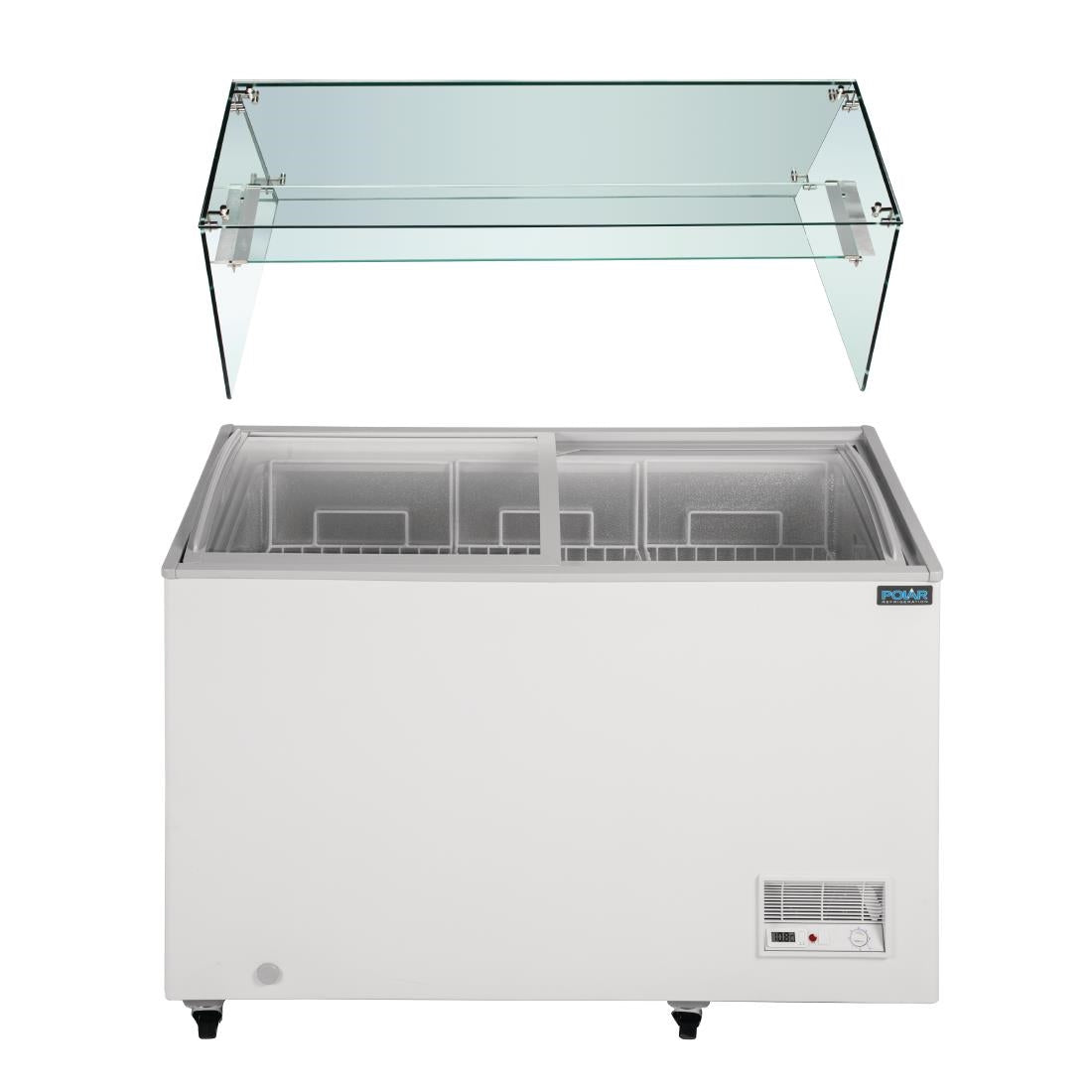 "Polar G Series Display Chest Freezer 270Ltr with Glass Surround" • PAS-FL992-A
