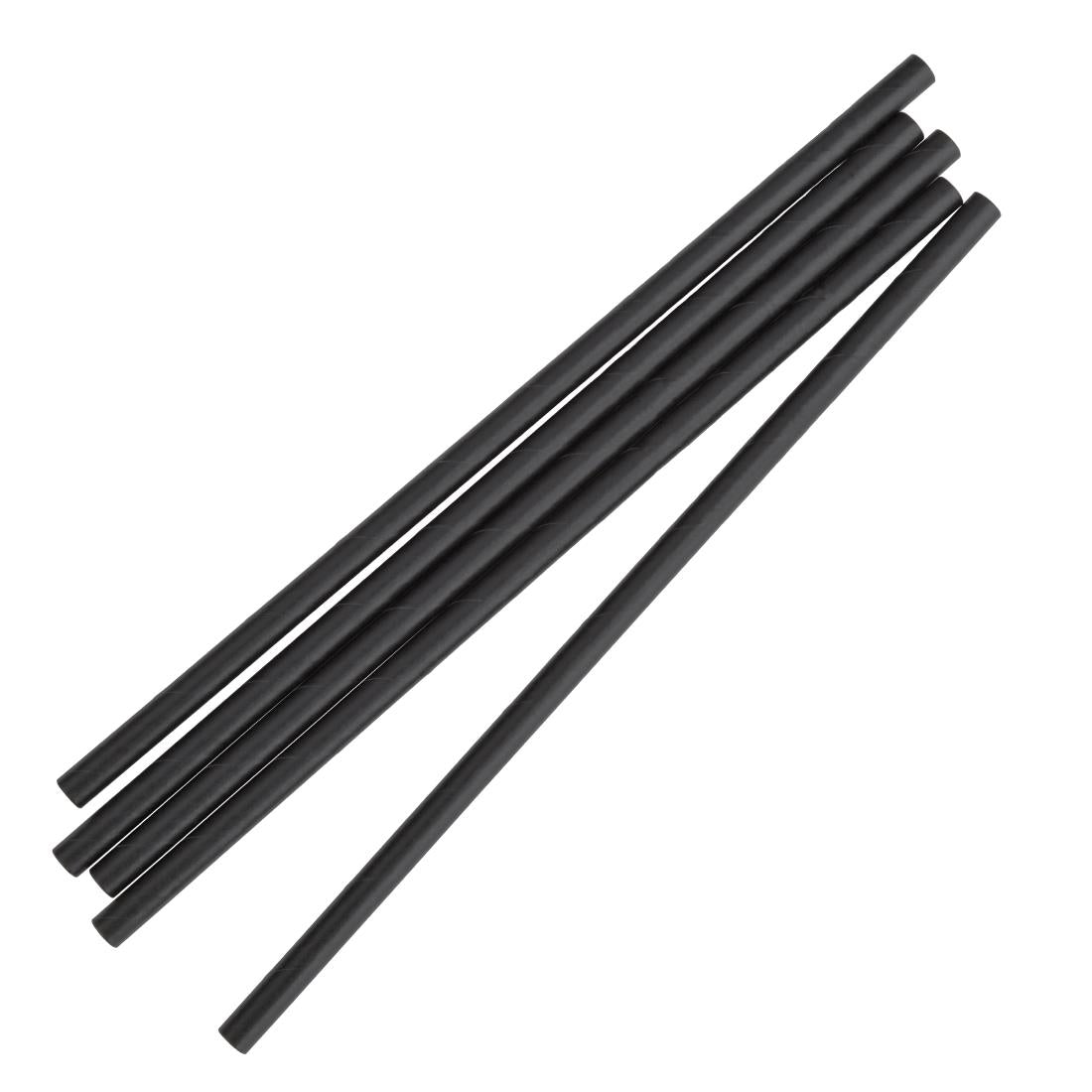 Fiesta Compostable Individually Wrapped Paper Straws Black (250 Pack) (210(L)mm | Pack Quantity: 250) • PAS-FP440