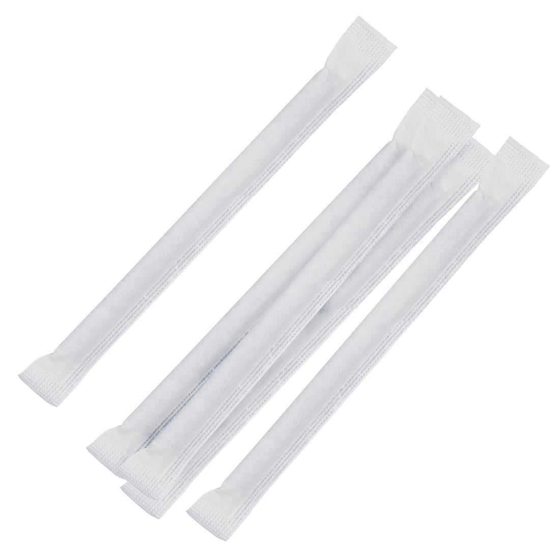 Fiesta Compostable Individually Wrapped Paper Cocktail Stirrer Straws Black (250 Pack) (140(L)mm | Pack Quantity: 250) • PAS-FP441