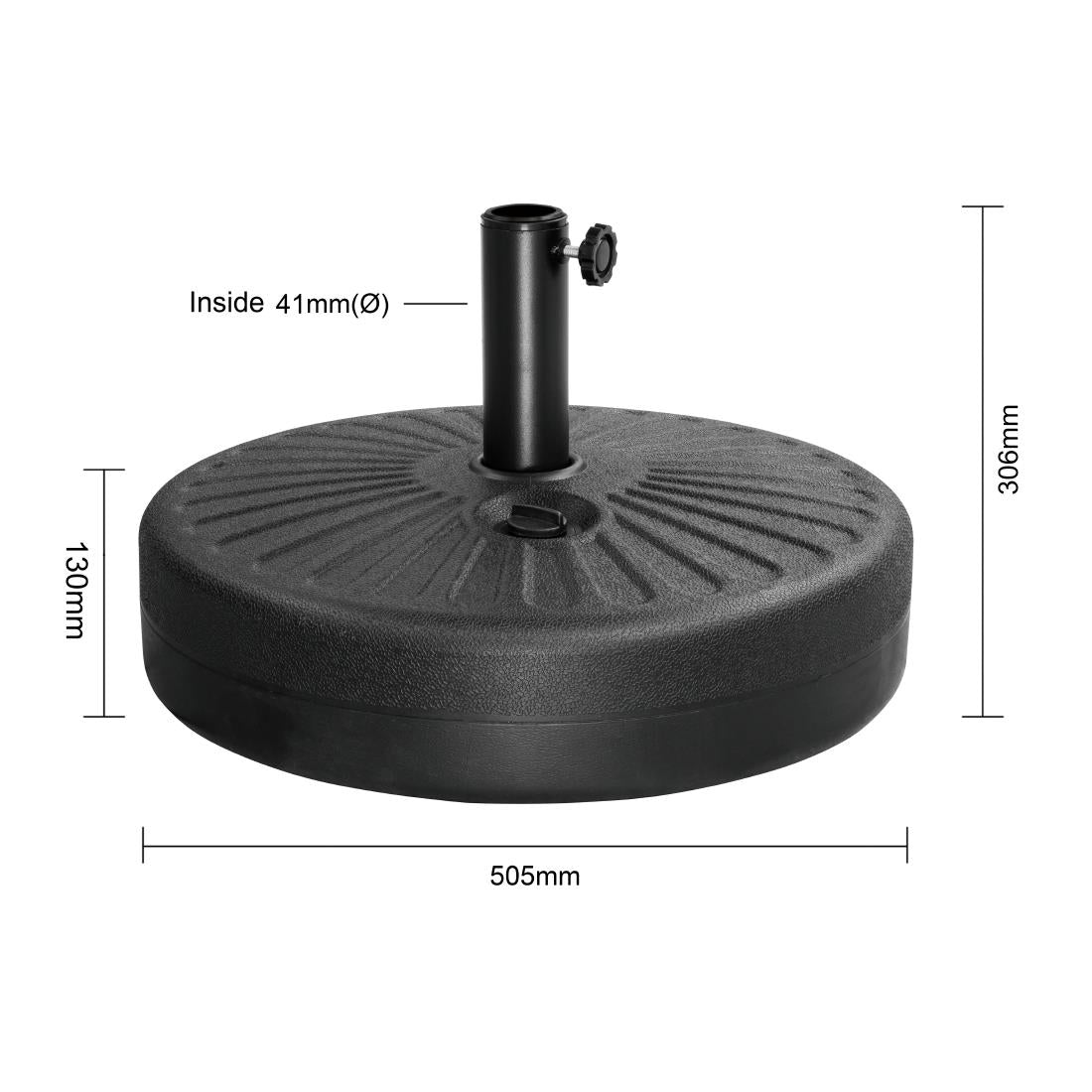 Bolero umbrella Base Black - 20Ltr • PAS-FS231