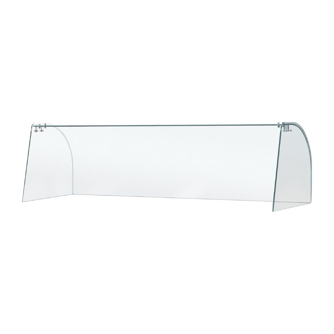 Curved Glass Sneeze Guard Assembly • PAS-FT284