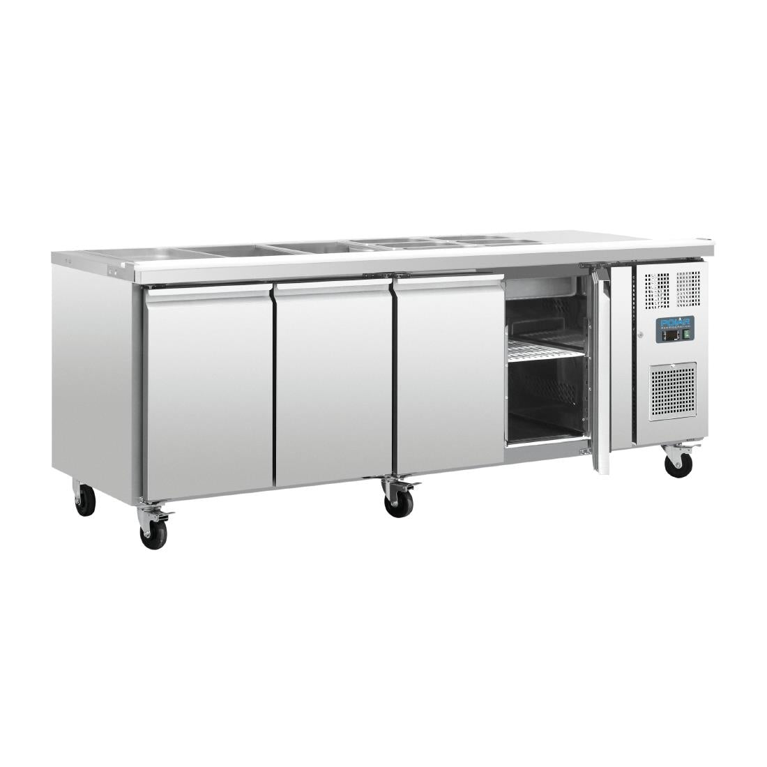 Polar U-Series 4 Door Counter Fridge • PAS-FT285-A