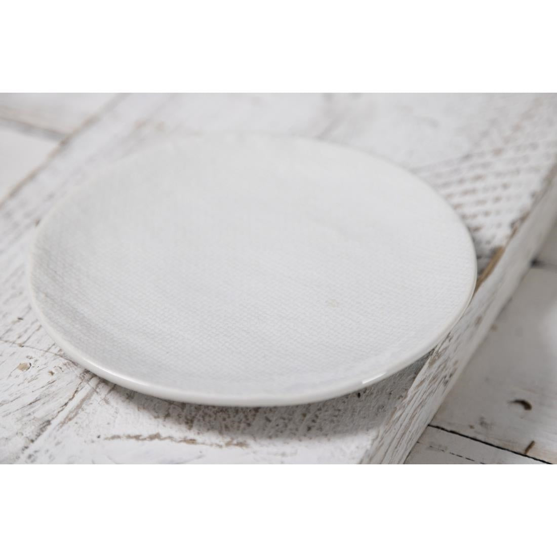Olympia Denim White Coupe Plate - 180mm 7" (Box 6) • PAS-FU225