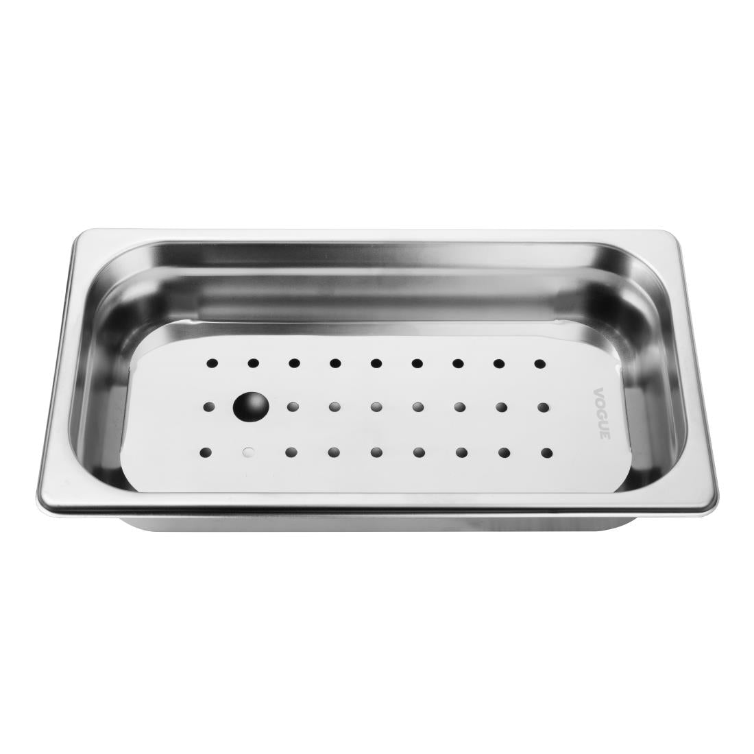 Vogue Stainless Steel GN Drainer Tray for GN 1/3 • PAS-FU268