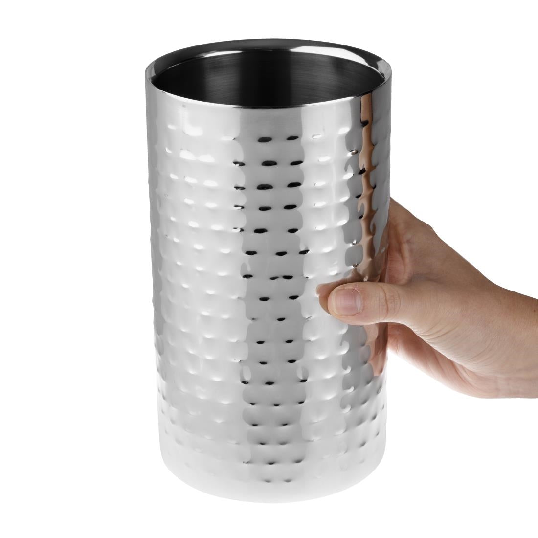Olympia Hammered Double Wall Wine Cooler (Capacity: 1.5Ltr/50 3/4oz. Size: 116(Ø)x200(H)mm) • PAS-FU284