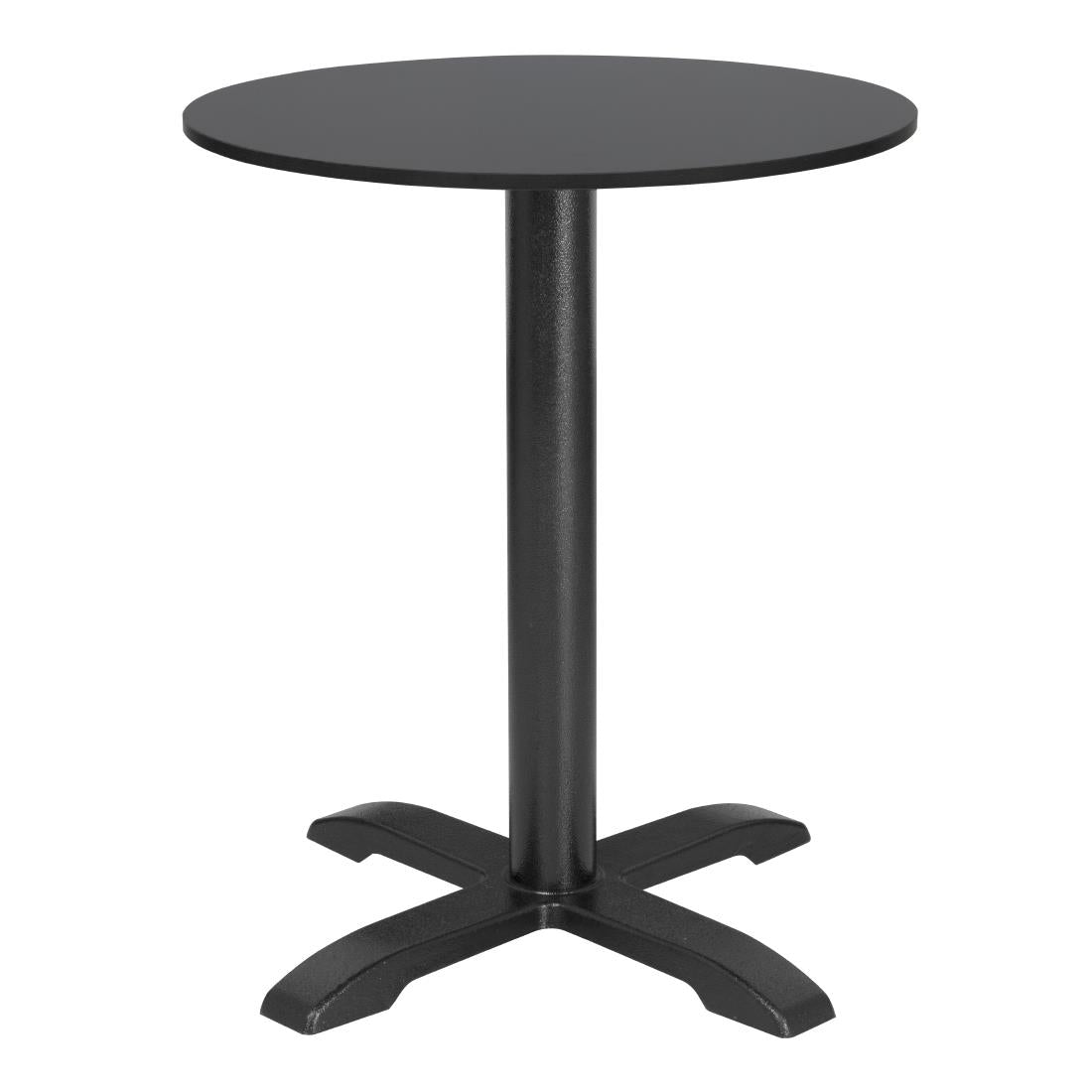 Bolero Matte Black Round Outdoor Table Top 600mm • PAS-FU531