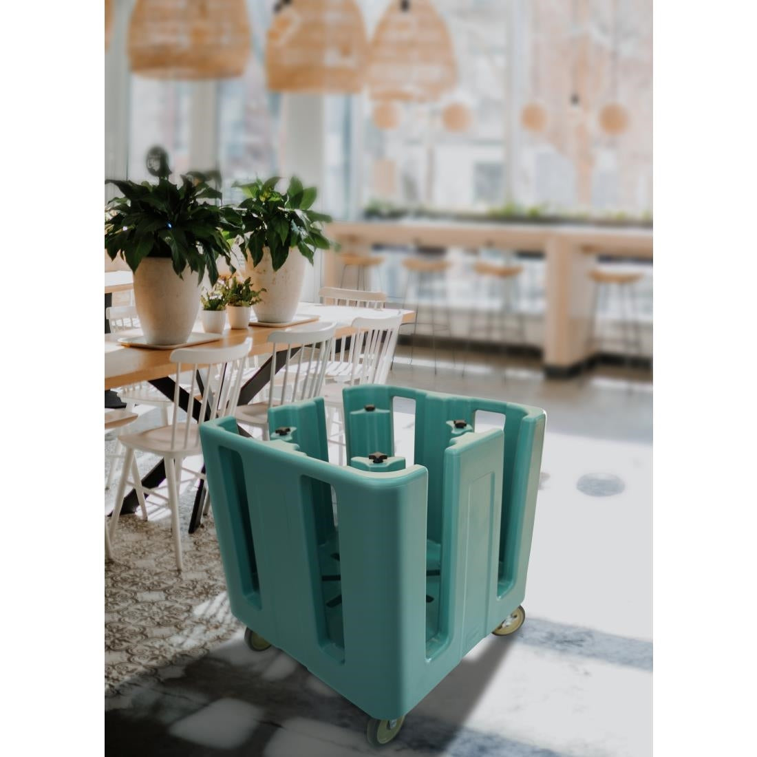 Cambro Adjustable Compact Dish Caddy 4 Column- Slate Blue • PAS-FU683