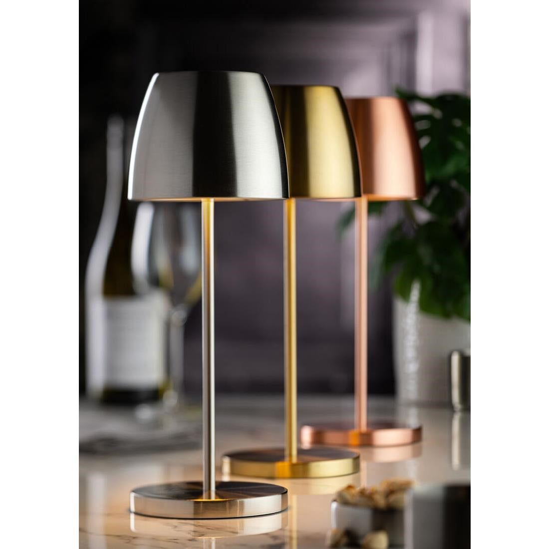 Utopia Montserrat LED Cordless Table Lamp Brushed Gold - 100 x 300mm • PAS-JE488