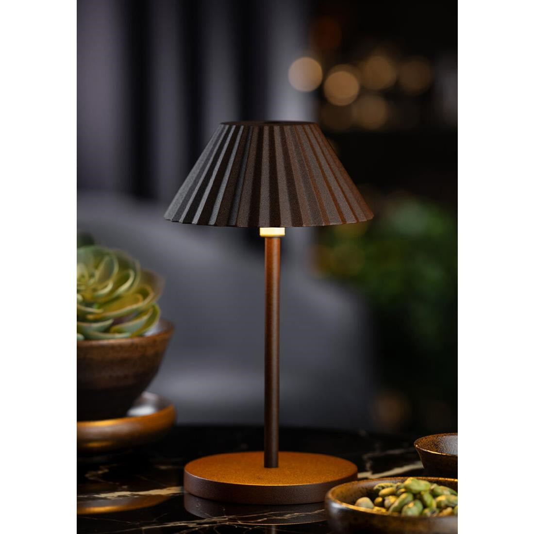 Utopia Aruba LED Cordless Table Lamp Cocoa - 110 x 230mm • PAS-JE496