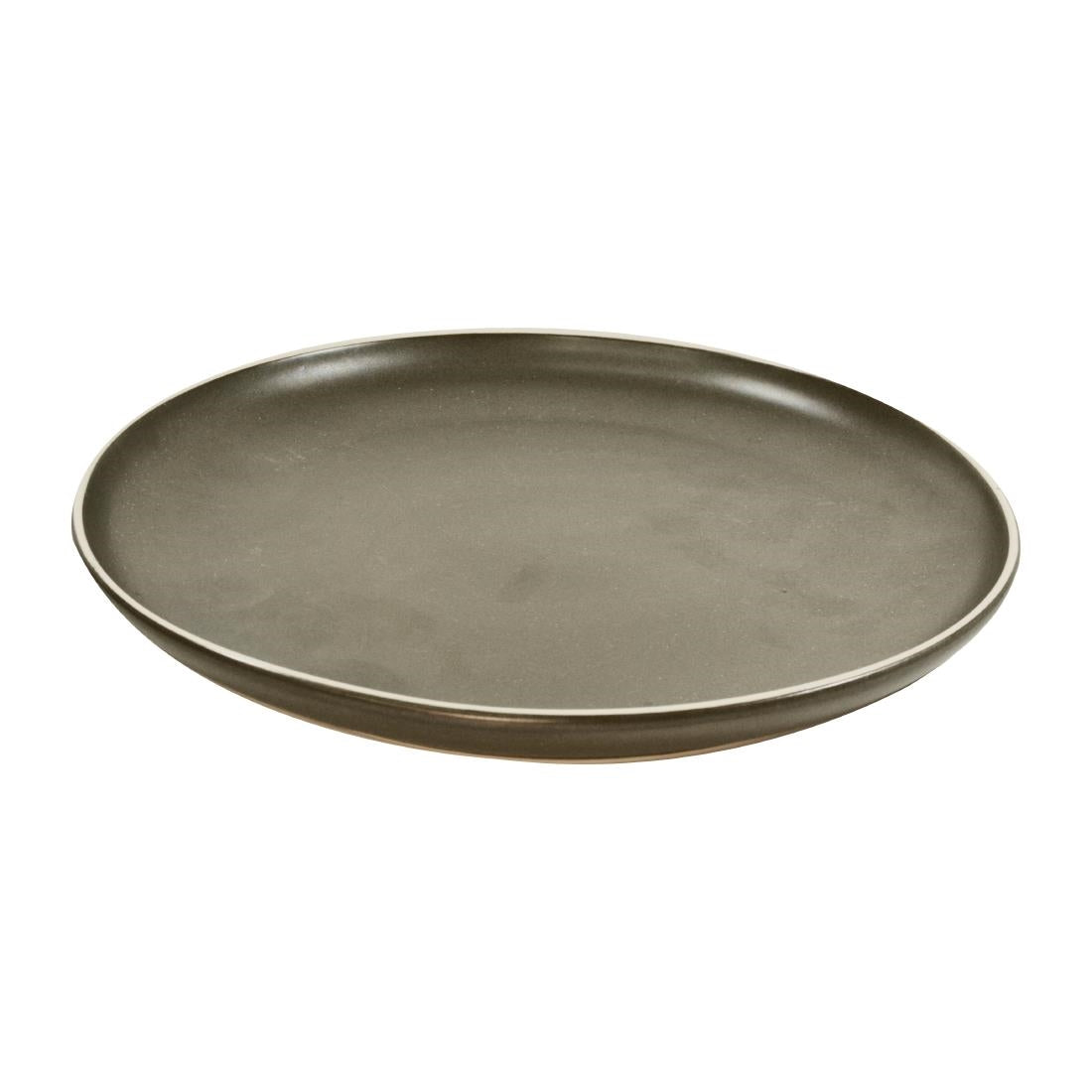 Tablekraft Urban Round Coupe Plates Dark Grey 265mm (4 Pack) • PAS-FW050