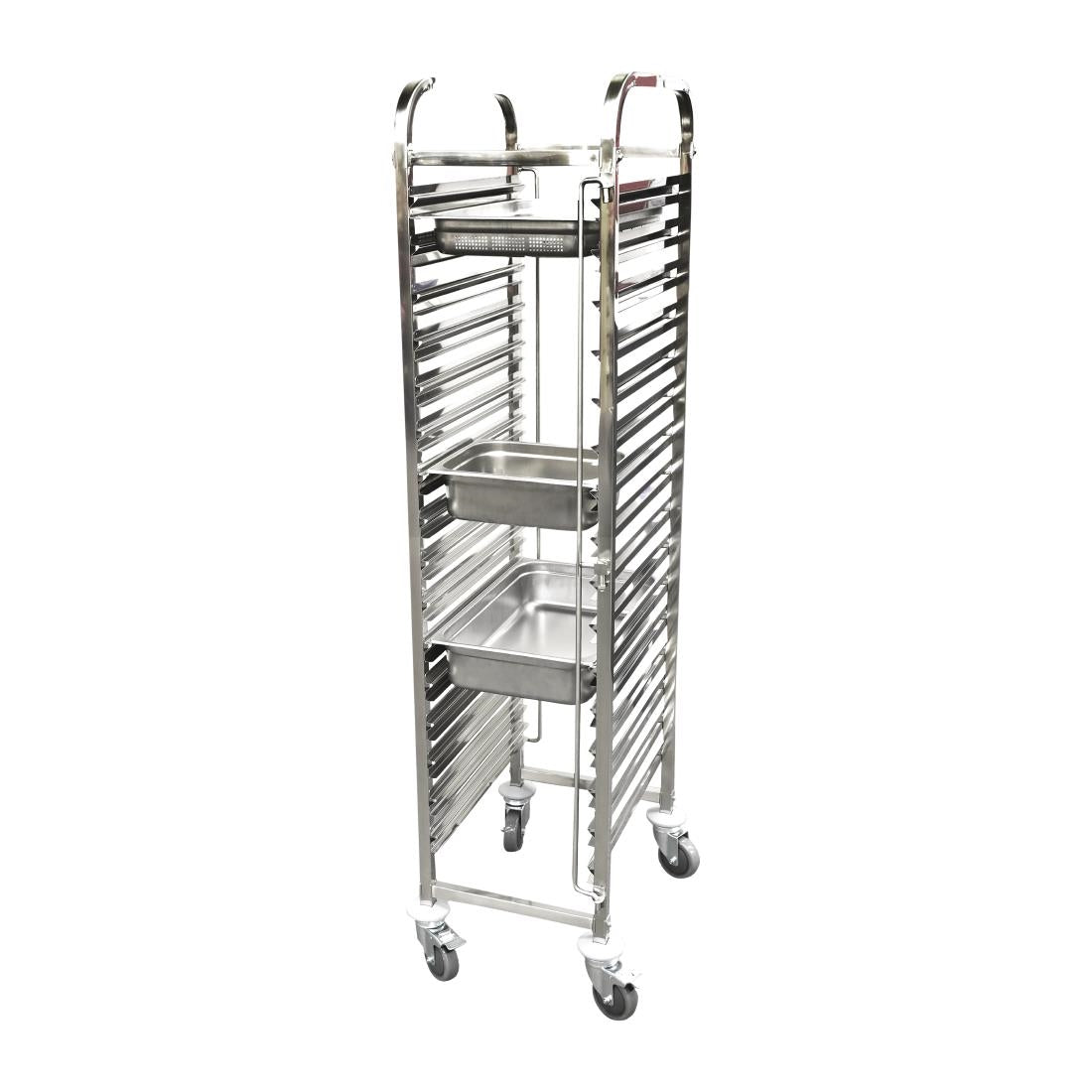 Chef Inox Stainless Steel Gastronorm Trolley - 380x550x1735mm (Dimensions: 380x550x1735mm) • PAS-FW386