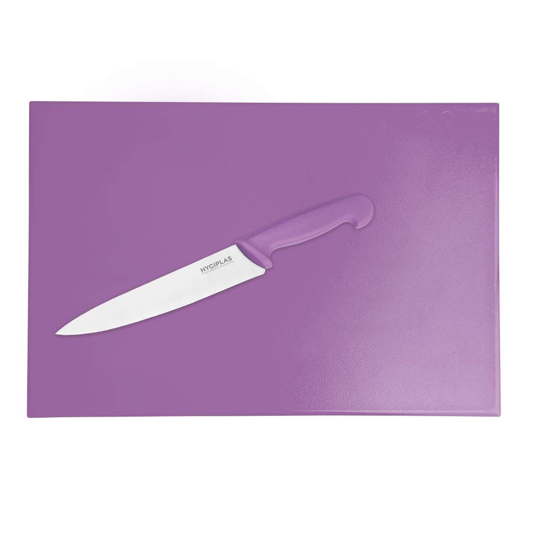 Hygiplas Anti-bacterial High Density Chopping Board Purple - 450x300x12mm (450(L)x300(W)x12(D)mm | HDPE | For allergenic foods) • PAS-FX105