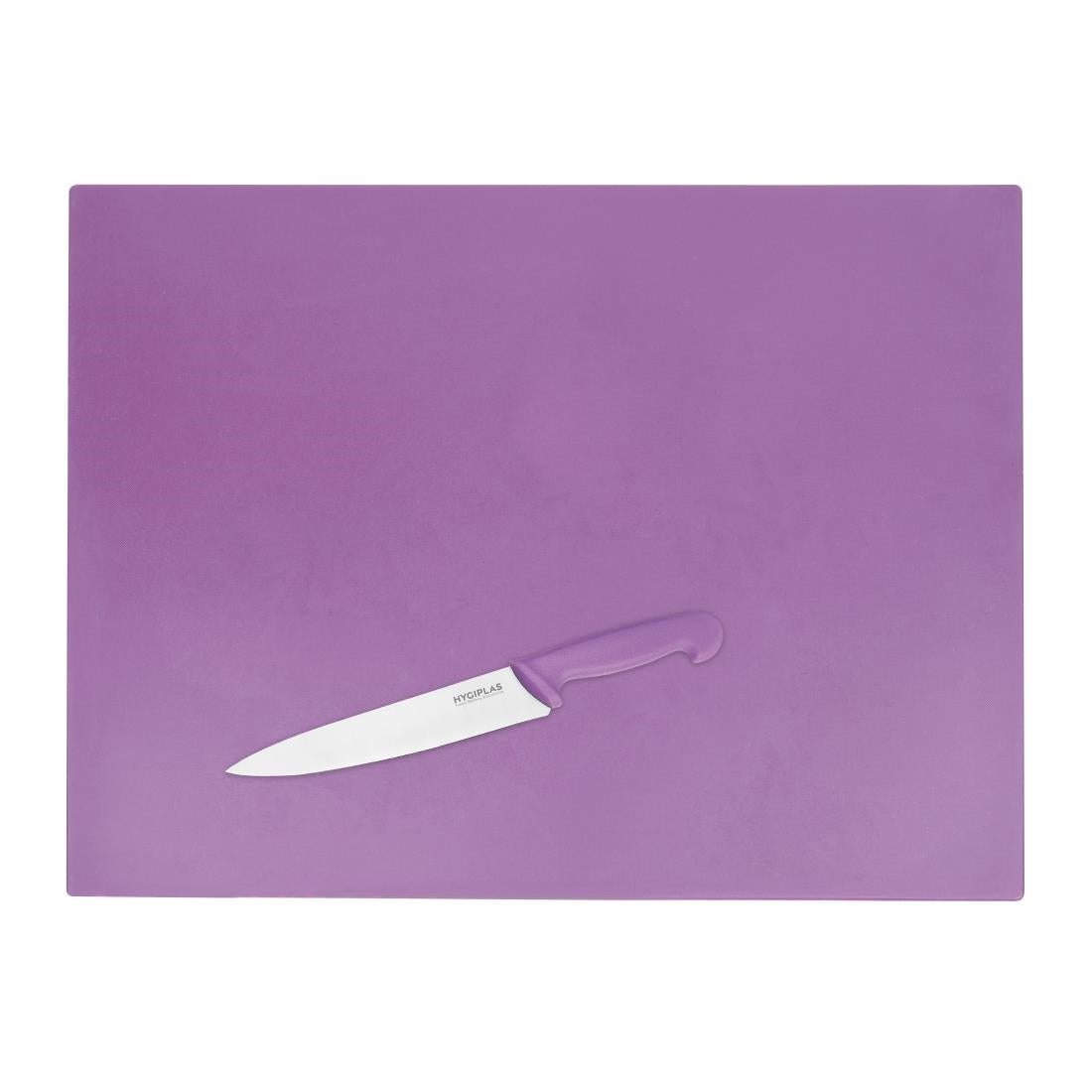 Hygiplas Extra Thick Low Density Chopping Board Purple - 600x450x20mm (600(L)x450(W)x20(H)mm| LDPE | For allergenic foods) • PAS-FX109